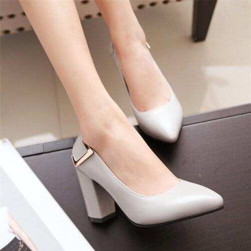 Women Pumps High Heels Shoes Woman Stiletto Pointed Toe Female Sexy Party Shoes Office Lady Wedding Party Plus Size 34-43