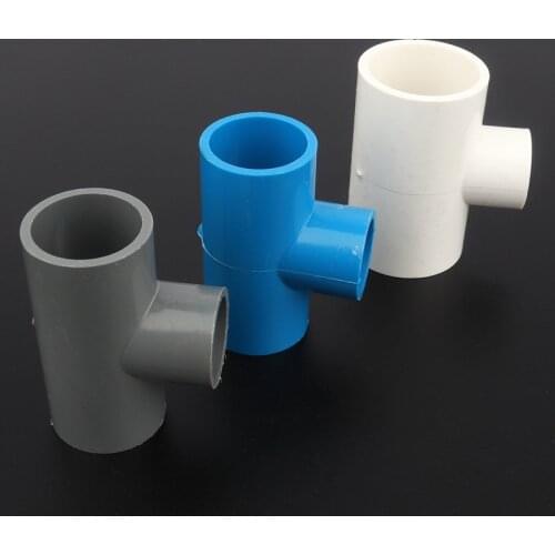 1pc 40 50mm To 20~40mm PVC Reducing Tee Joints Garden Irrigation Water Pipe Connectors Aquarium Tank Fittings Bathroom DIY Tools