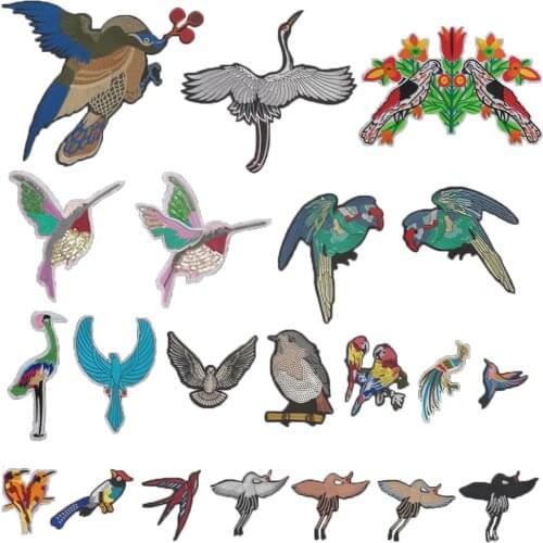 Black and white swan sewing childrens jeans sequined garment fabric embroidery DIY craft supplies accessories 1PCS for sale