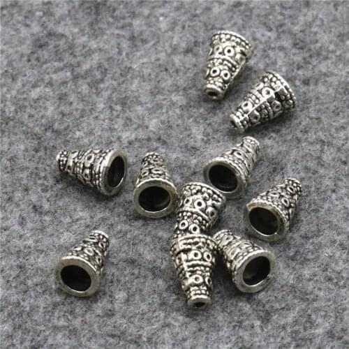 10PCS Copper Tower-Shape Lucky DIY Loose Finding Beads Accessories Crafts Fashion Jewelry Making Design 7x10mm Women Girls Gifts