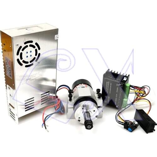 400W DC high speed brushless spindle Kit 12300rpm WS55-180 engraving machine Mach3 software speed regulation