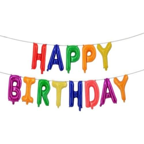 5sets/lot 13pcs/set Happy Birthday Letter set 16 inch Foil Balloon 16" Ballon For Baby Kids Birthday Party Decoration