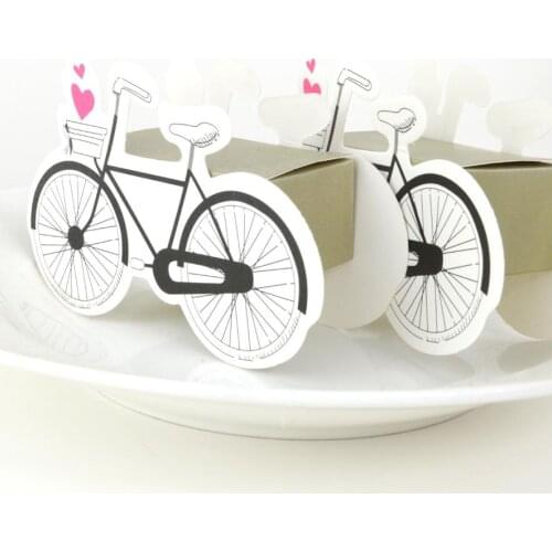 50pcs Paper Candy Box Bags Bicycle Shape Paper Gift Box Baby Shower Wedding Decor Birthday Party Supplies