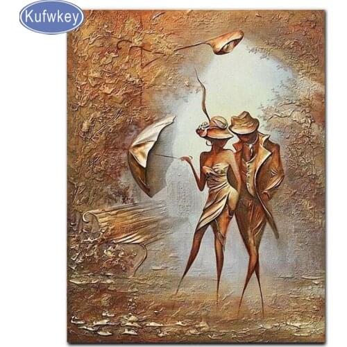Diamond Mosaic"golden couple"wall picture 5D DIY Diamond Painting Cross Stitch full resin drill square rhinestone portrait decor