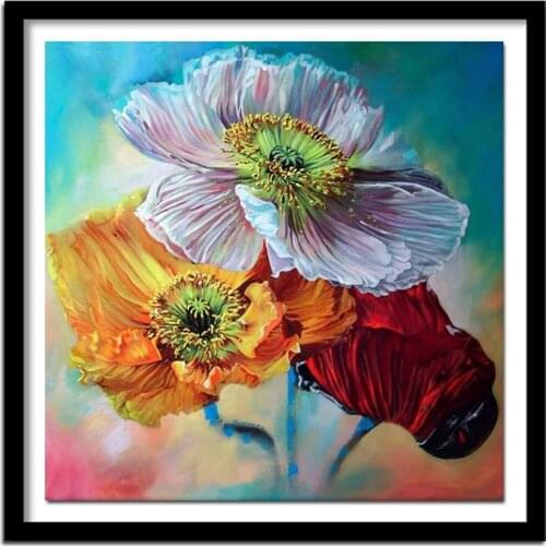 Diamond Embroidery,,Flowers,Crystals Drawing,Full,Round,Diamond Painting,Kits,Picture of Rhinestones,Home Decor