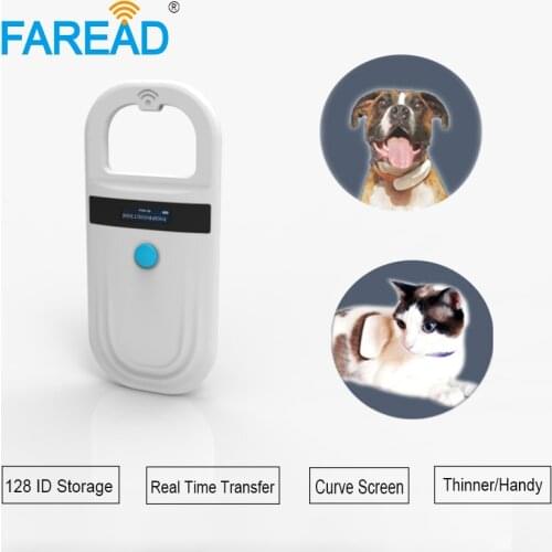 Free sample x1PC glass tag + 134.2khz FDX-B implant transponder dog chip scanner microchip reader for animal rescue