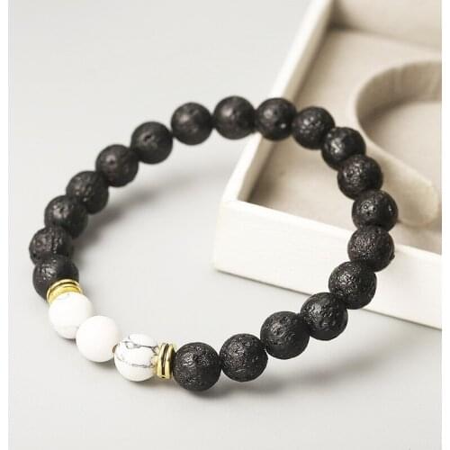 Volcanic Stone Bracelet for Women Men Turquoise Beads Bracelet Tibetan Buddha Wrist Chain Bead Bracelet Jewelry Gift бусины