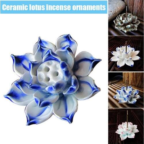 Lotus Incense Burner Holder Ceramic Handicraft Incense Burner Holder For Home Quemador De Incienso Курильница Благовония