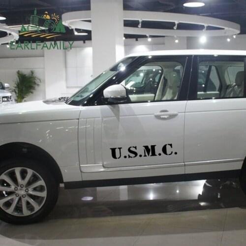 EARLFAMILY 58cm x 14.5cm Usmc Usa Marines Patriotic Vinyl Decals Sticker Pro Gun Marine Corps U.S.M.C. Big Car Stickers