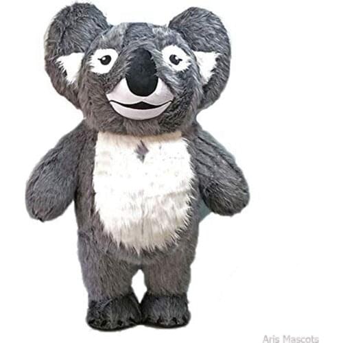 Big Inflatable Fursuit Koala Mascot Costume Full Body Blow Up Fancy Dress Plush Suit Halloween Fancy Carnival Festivals Event