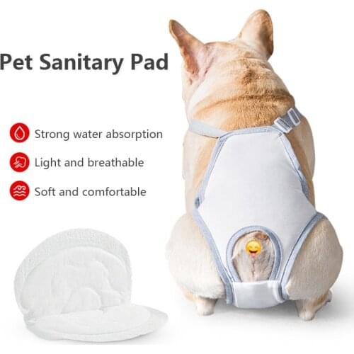 Pet Sanitary Pad Super Absorbent Female Dog Menstrual Pad Female Dog Physiological Pant Leak-proof Nappies Disposable Pet Diaper