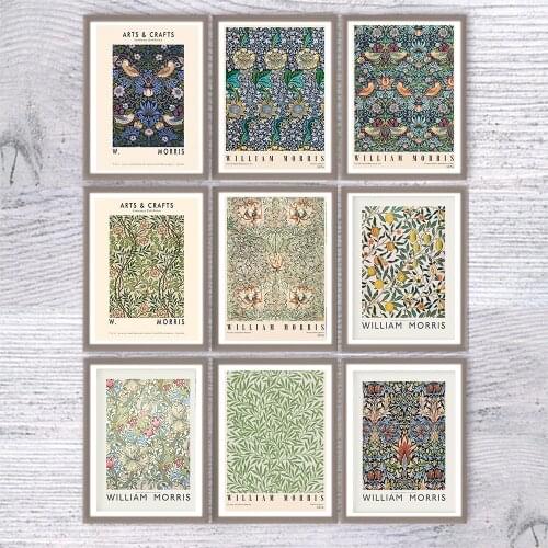 William Morris Canvas Print The Victoria and Albert Museum Exhibition Poster London Underground Art Nouveau Painting Wall Decor