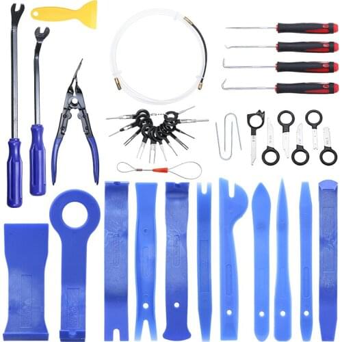 40Pcs/set Car Pry Disassembly Tool Car Interior Door Clip Panel Trim Dashboard Removal Tool Opening Repair Hand Tool Kit Parts