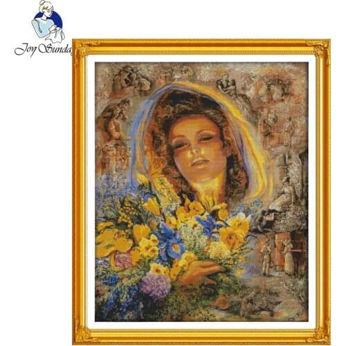 Joy sunday Women memories Needlework DIY Precision printing Chinese painting Cross stitch Sets For Embroidery kits Cross-Stitch
