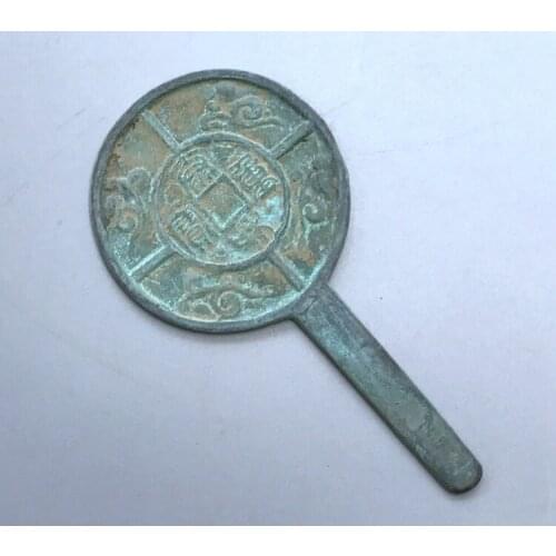 Collection china Folk old bronze with handle antique mirror metal crafts home decoration