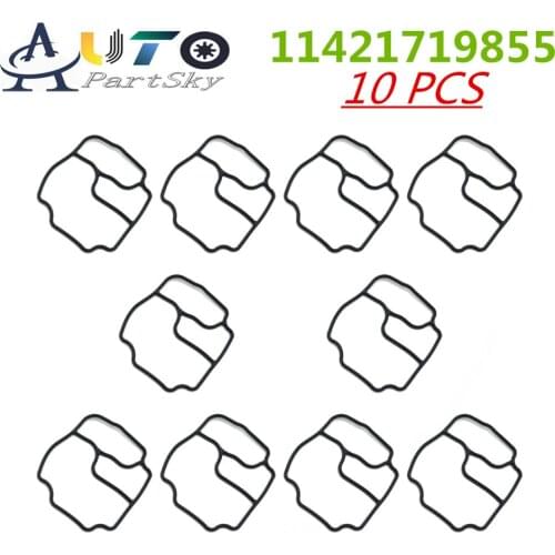 [ Set Of 10PCS ] Oil Filter Housing Gasket 11421719855 For BMW 3 5 7 X3 X5 M50 M52 M54 M56 S50 S52 OEM # 11427512300 21506029071