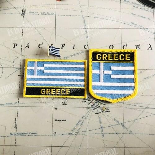 GREECE National Flag Badges Armband Embroidery Patches And Lapel Pin One Set Cloth Accessories Backpack