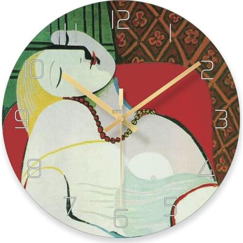 Slient Retro Oil Painting Wall Clock Home Accessories Modern Fantastic Abstract Art Style wall clock For Living room
