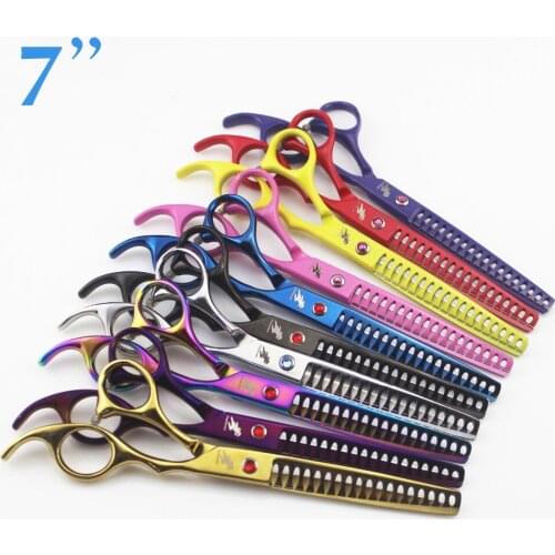 "Animal Thinning Scissors Japanese Stainless Steel High Quality7.0 Inch Model Number for Dogs Nursing Thinning Rate Total Length