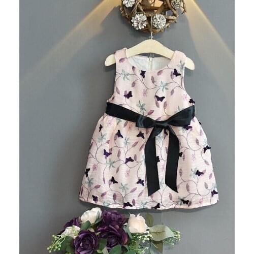 OS0 FELIZ Girl Dress Kids Dresses For Girls Casual Princess Baby Girl Clothes Summer Sleeveless Dress Kids Clothes