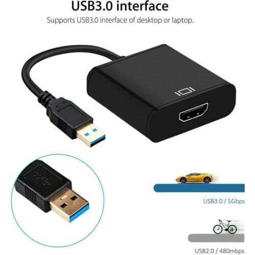 Plugable Compatible Display Video Graphics Adapter Converter USB 3.0 Cable Computer Cables Connectors