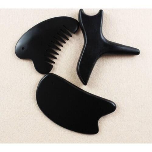 Authentic meteorite scraping plate 3 pcs set acupoint massage stick for body massage