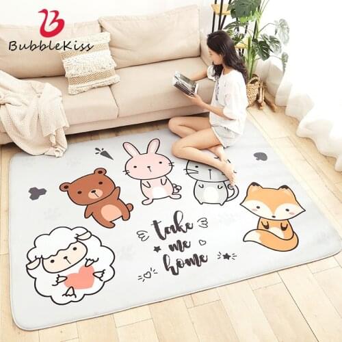 Bubble Kiss Cartoon Carpet Bedroom Decor Rug Cute Animal Living Room Decoration Home Carpet Baby Crawling Soft Non-Slip Area Rug