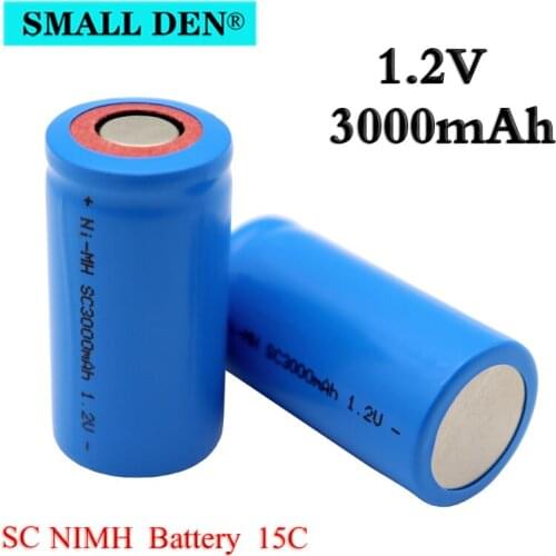 SC 1.2V 3000mAh 21410 Ni-MH battery 15C discharge, used for vacuum cleaner sweeper, electric drill, UAV power tool battery