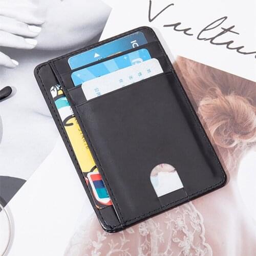 Slim RFID Blocking Leather Wallet Credit ID Card Holder Purse Money Case for Men Women 2021 Fashion Bag 12x8.5x0.5cm clear purse
