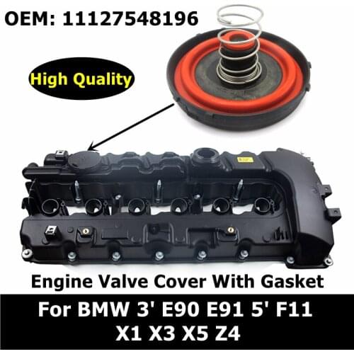 11127548196 Top Engine Cylinder Head Top Valve Cover With Gasket For BMW 3' E90 E91 E92 LCI 5' F11 128i 328i X1 X3 X5 Z4