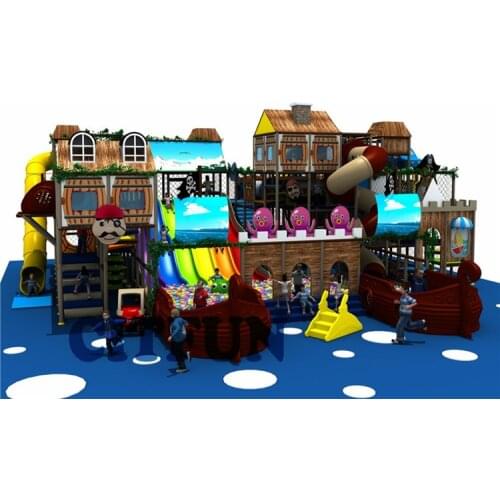 Customized Size Super Pirate Ship Amusement Park Equipment Children Indoor Playground IP-022B