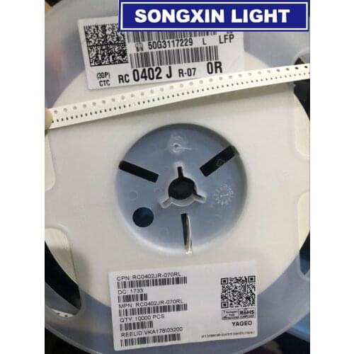 1000pcs 0402 0 ohm 5% Resistor 1005 0R Chip resistor