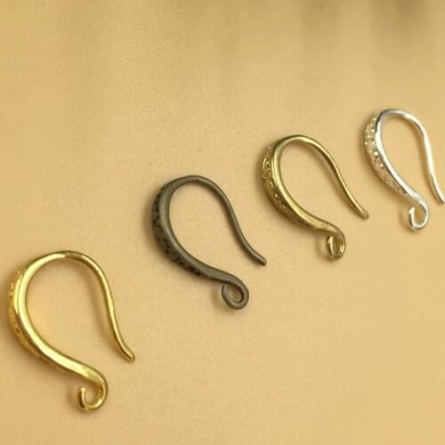 20pcs/lot 10*15mm High Quality Silver Color Ear Hooks Wire Settings Base DIY Stud Earrings Women Jewelry Making Accessories