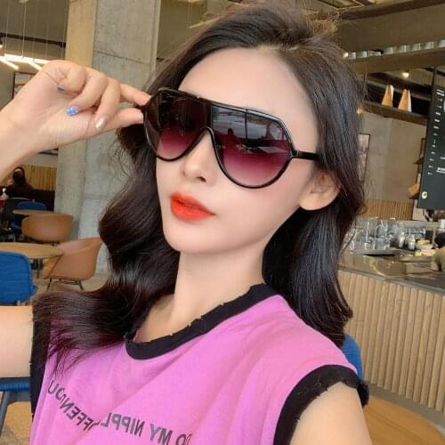 2021 New One-Piece Retro Sunglasses Female Brand Design Fashion Sun Glasses Woman Mens Vintage Goggles Eyewear Uv400-Protection