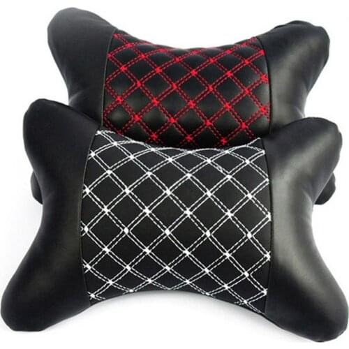45% Hot Sales! Microfiber Faux Leather Seat Rest Cushion Headrest Neck Pillow Car Accessories