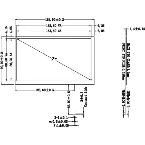7inch 164.90mmx99.90mm 4Wire Resistive Touch Screen Panel USB kit for 7 monitor