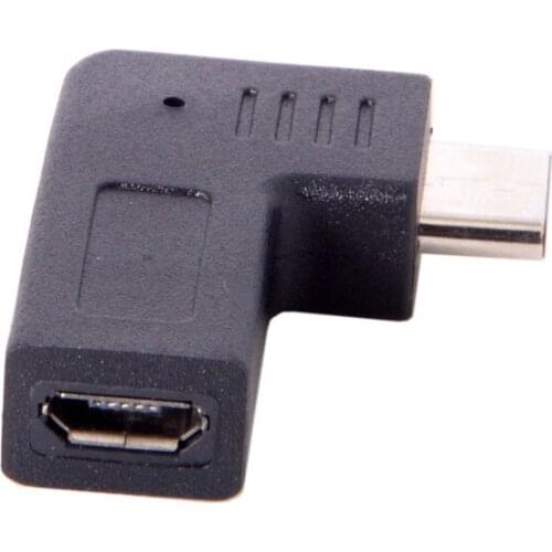 90 Degree angle USB-C Type-C Male to Micro USB 2.0 5Pin Female Data Adapter