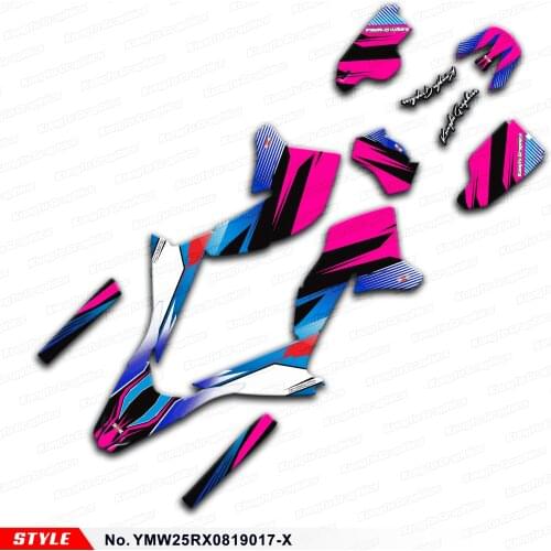 Aftermarket Graphics Design Sticker Kit for WR250X WR250R 2008 2009 2010 2011 2012 2013 2014 to 2020, Style No. YMW25RX0819017-X