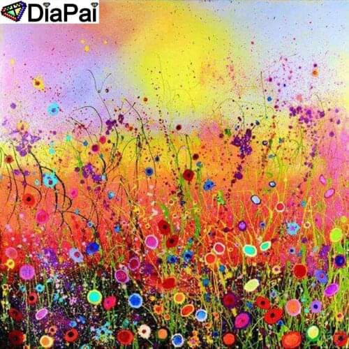 DiaPai Diamond Painting 5D DIY 100% Full Square/Round Drill "Colored flower" Diamond Embroidery Cross Stitch 3D Decor A24902