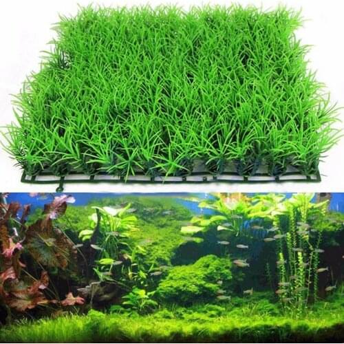 Eco-Friendly Aquarium Ornaments Artificial Water Plastic Green Grass Plant Lawn Aquatic Aquarium Fish Tank Decor
