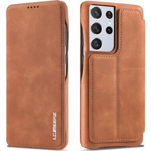 Genuine Leather Flip Cover for Samsung Galaxy S10 Plus S10e 5G Note 10 9 8 S9 S8 A20 A20E A30 A40 A50 A70 Magnet Case Card Slot