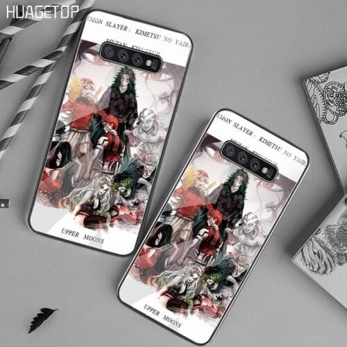 HUAGETOP Upper Moons Kimetsu no Yaiba Coque Phone Case Tempered Glass For Samsung S20 Plus S7 S8 S9 S10 Plus Note 8 9 10 Plus