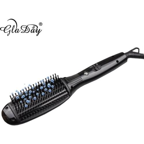 Ionic Hair Straightener Brush Keratin Fast Hair Straightener Brush Comb Hair Straightener Straightening Hair Brush
