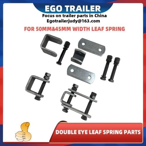 EgoTrailer Trailer 50mm Hanger Front Rear double Eye Slipper Bolt Nut Kit Leaf Spring Caravan
