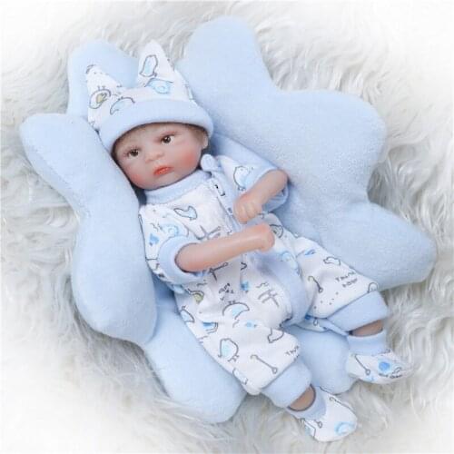 Lucydoll 8inch 20cm Bebe Reborn Mini Doll Soft Silicone Vinyl real touch gifts Toy Gift For Child birthday present gift