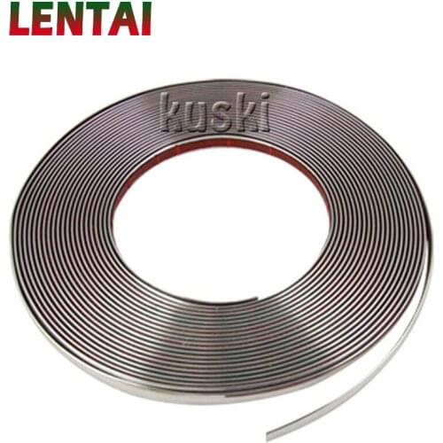 LENTAI 5M Chrome Trim Styling Car Sticker Molding Strip For Peugeot 307 308 207 407 Nissan Juke X-Trail Hyundai I30 Ix35