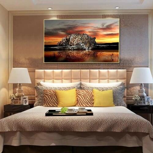 Lying Down Leopard Poster And Prints Modern Animal Canvas Painting Hd Printing Decorative Mural Home Decoration Wall Art Picture