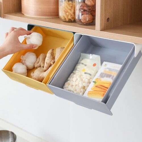 Multifunctional Under Table Drawer Hidden Storage Box Punch-Free Self-Adhesive Pencil Tray Holder Pull-Down Type Desk
