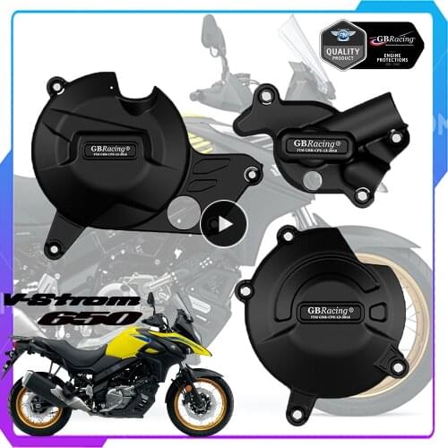 Motorcycle Secondary Engine Cover Protection Set Case for GBRaing for Suzuki DL650 V-Strom 2017-2021 SV650 2015-2021
