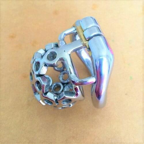 Stainless Steel Male Chastity Cage Men Locking Belt Device Screws Restraint C148 Cock Ring Sex Toys